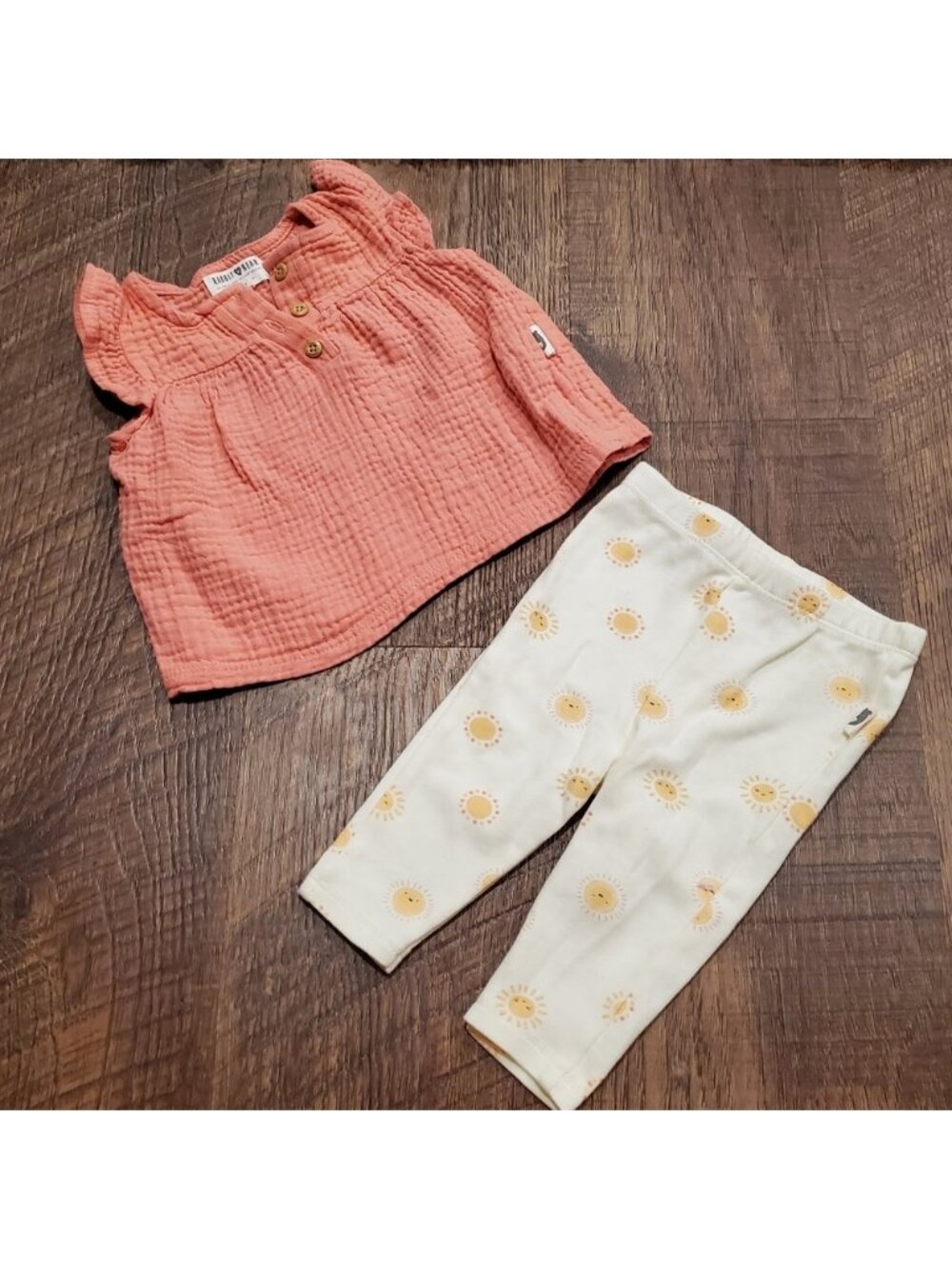 Rabbit Bear Baby Girl Guaze Matching Set Sunshine Organic Cotton Casual Kid 0-3M